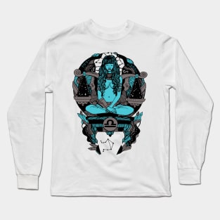 Blue Grey Libra Beauty Long Sleeve T-Shirt